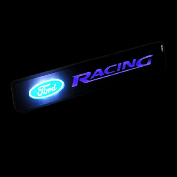 BRAND NEW 1PCS Ford Racing NEW LED LIGHT CAR FRONT GRILLE BADGE ILLUMINATED DECAL STICKER