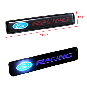 BRAND NEW 1PCS Ford Racing NEW LED LIGHT CAR FRONT GRILLE BADGE ILLUMINATED DECAL STICKER