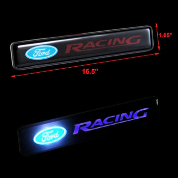 BRAND NEW 1PCS Ford Racing NEW LED LIGHT CAR FRONT GRILLE BADGE ILLUMINATED DECAL STICKER