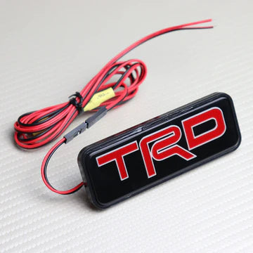 BRAND NEW 1PCS TRD TOYOTA NEW LED LIGHT CAR FRONT GRILLE BADGE ILLUMINATED DECAL STICKER