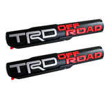 BRAND NEW 2PCS UNIVERSAL 3D TRD OFF ROAD Side Fender Front Door Badge Logo Nameplate Emblem