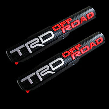 BRAND NEW 2PCS UNIVERSAL 3D TRD OFF ROAD Side Fender Front Door Badge Logo Nameplate Emblem