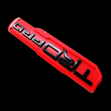 BRAND NEW 1PCS UNIVERSAL 3D TRD PRO Red Side Fender Front Door Badge Logo Nameplate Emblem