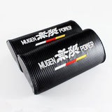 Brand New 2PCS JDM MUGEN POWER Carbon Fiber & Embroidery Car Seat Neck Cushion Pillow Headrest