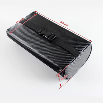 Brand New 2PCS JDM MUGEN POWER Carbon Fiber & Embroidery Car Seat Neck Cushion Pillow Headrest