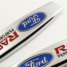 Load image into Gallery viewer, BRAND NEW UNIVERSAL 2PCS FORD RACING 3D METAL EMBLEM BADGE STICKER