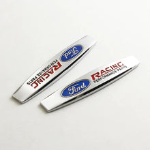 Load image into Gallery viewer, BRAND NEW UNIVERSAL 2PCS FORD RACING 3D METAL EMBLEM BADGE STICKER