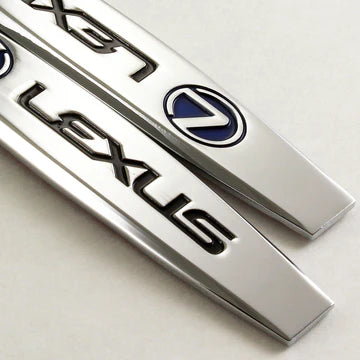Lexus Badge Script BRAND NEW UNIVERSAL 2PCS LEXUS 3D METAL EMBLEM BADGE STICKER – JK ...
