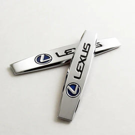 BRAND NEW UNIVERSAL 2PCS LEXUS 3D METAL EMBLEM BADGE STICKER