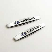 Load image into Gallery viewer, BRAND NEW UNIVERSAL 2PCS LEXUS 3D METAL EMBLEM BADGE STICKER