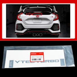 BRAND NEW GENUINE HONDA CDM VTEC TURBO WINDOW DECAL STICKER CIVIC TYPE R CTR FK8 2016-2021 OEM