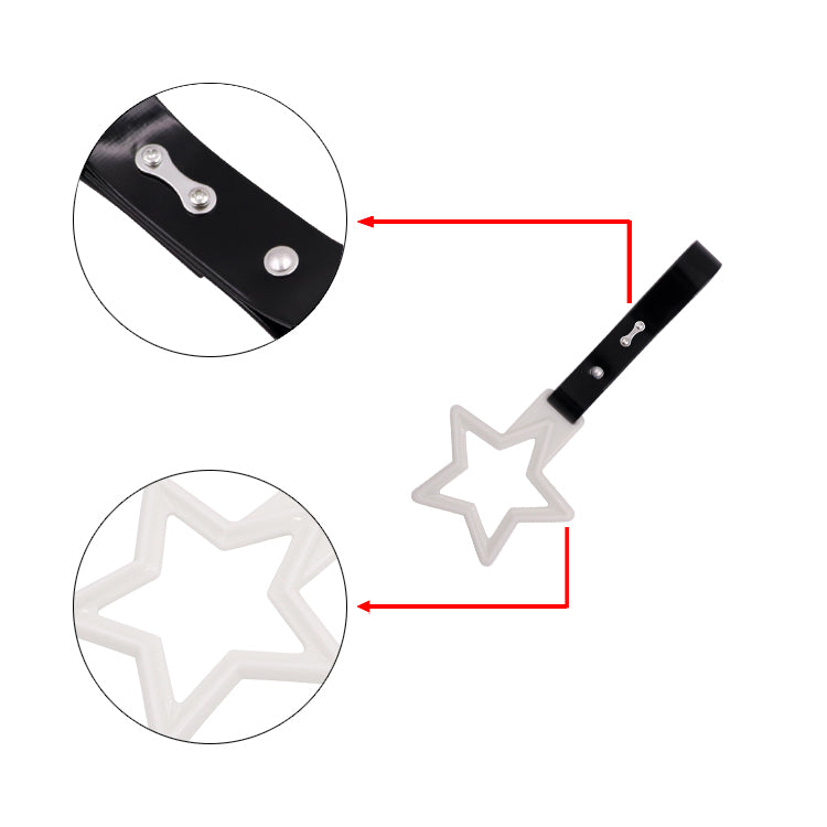 Brand New Glow in the Dark Star Handle Black JDM TSURIKAWA Ring Subway Train Bus Handle Strap Charm Drift
