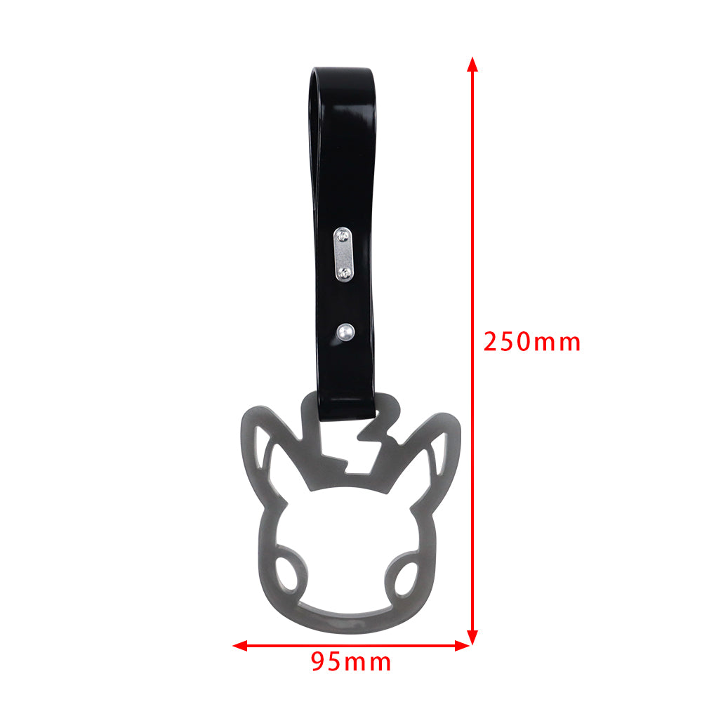 Brand New Pikachu Black JDM TSURIKAWA Ring Subway Train Bus Handle Strap Charm Drift