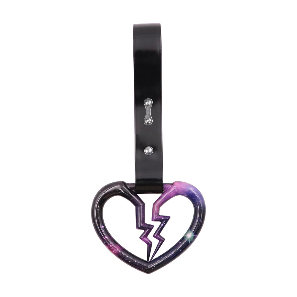 Brand New Broken Heart Rainbow JDM TSURIKAWA Subway Bus Handle Black Strap Charm Drift