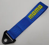 Brand New Universal Momo High Strength Blue Tow Towing Strap Hook For Front / REAR BUMPER JDM