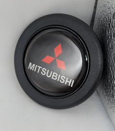 Brand New Universal Mitsubishi Car Horn Button Black Steering Wheel Center Cap