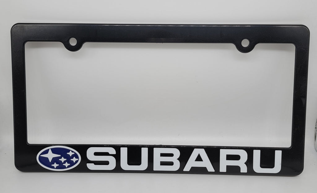 Brand New Universal 1PCS SUBARU ABS Plastic Black License Plate Frame Cover