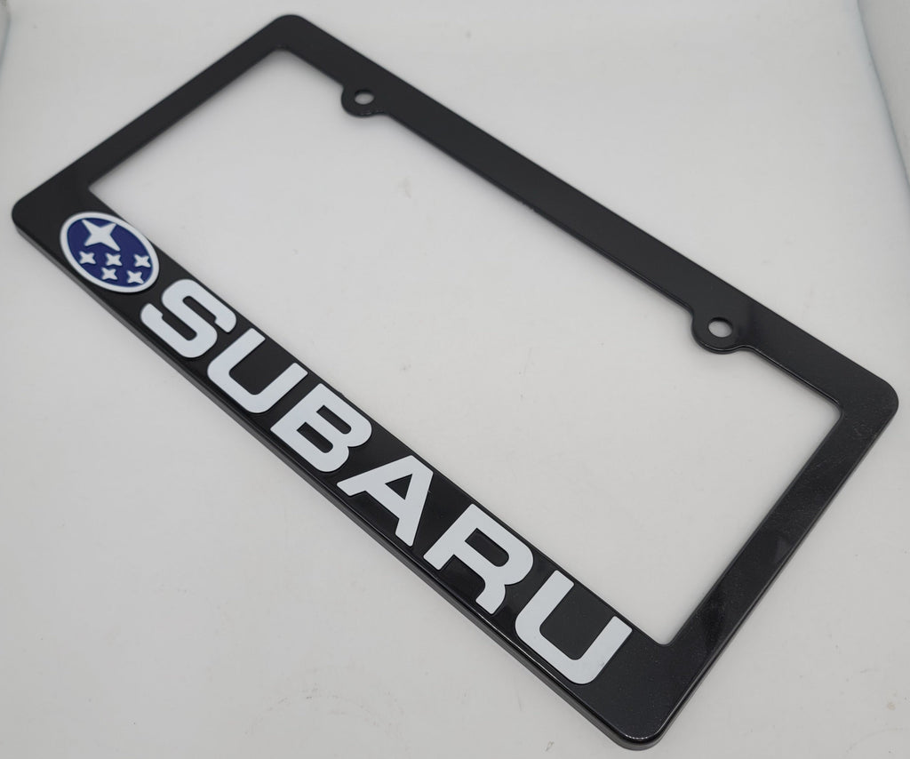 Brand New Universal 1PCS SUBARU ABS Plastic Black License Plate Frame Cover