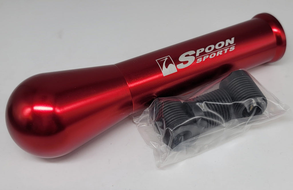 Brand New Universal Spoon Sports Red Long Manual Gear Stick Shift Knob Lever Shifter M8 M10 M12
