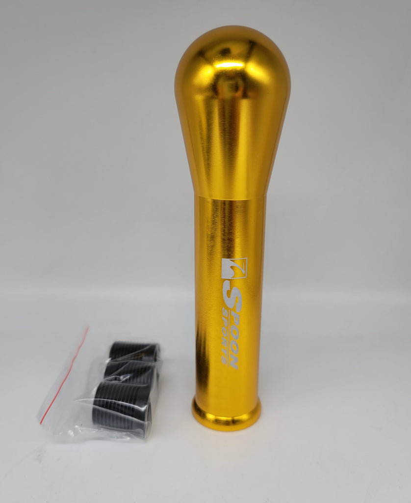 Brand New Universal Spoon Sports Gold Long Manual Gear Stick Shift Knob Lever Shifter M8 M10 M12