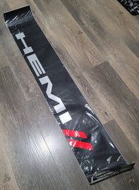 Brand New Universal 53'' HEMI Matte Black Vinyl Front Window Windshield Banner Sticker Decal