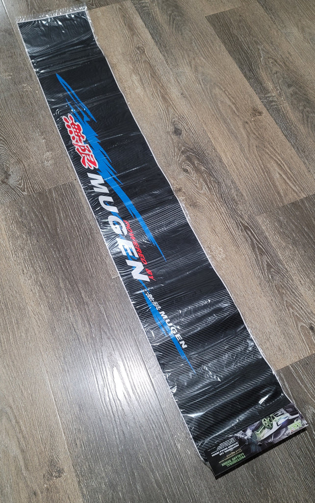 Brand New Universal 53'' Mugen Carbon Fiber Vinyl Front Window Windshield Banner Sticker Decal