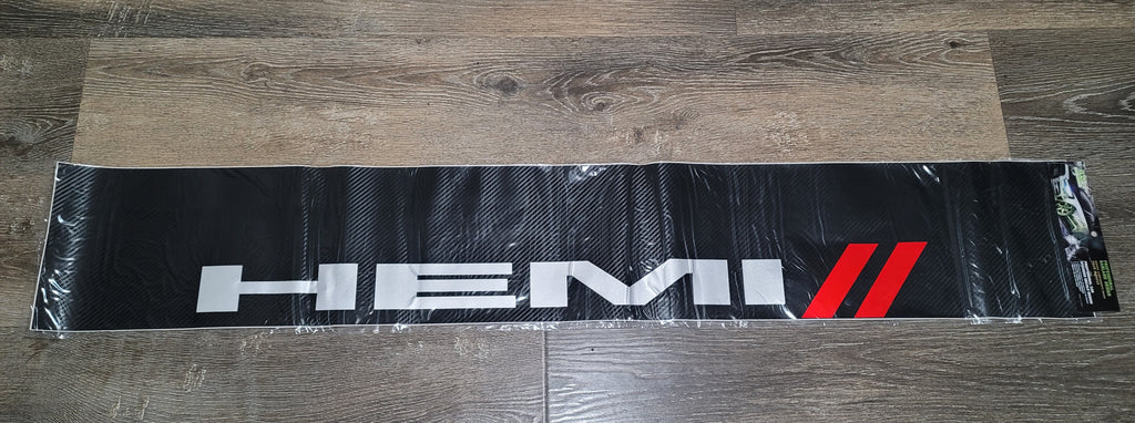 Brand New Universal 53'' HEMI Carbon Fiber Vinyl Front Window Windshield Banner Sticker Decal