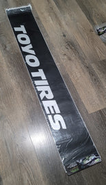 Brand New Universal 53'' Toyo Tires Matte Black Vinyl Front Window Windshield Banner Sticker Decal