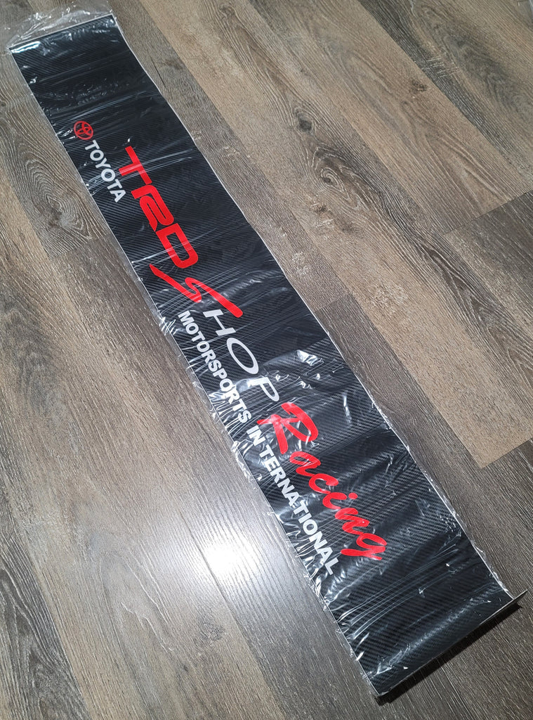 Brand New Universal 53'' TRD TOYOTA Carbon Fiber Vinyl Front Window Windshield Banner Sticker Decal