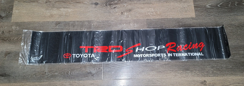 Brand New Universal 53'' TRD TOYOTA Carbon Fiber Vinyl Front Window Windshield Banner Sticker Decal