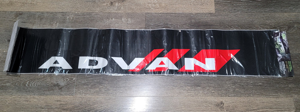 Brand New Universal 53'' ADVAN Carbon Fiber Vinyl Front Window Windshield Banner Sticker Decal