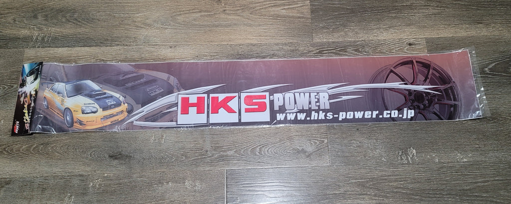 Brand New 53'' HKS Power Vinyl Front Window Windshield Banner Sticker Decal