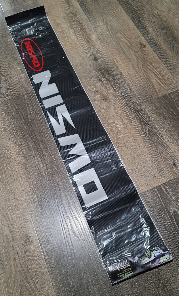 Brand New Universal 53'' Nismo Carbon Fiber Vinyl Front Window Windshield Banner Sticker Decal