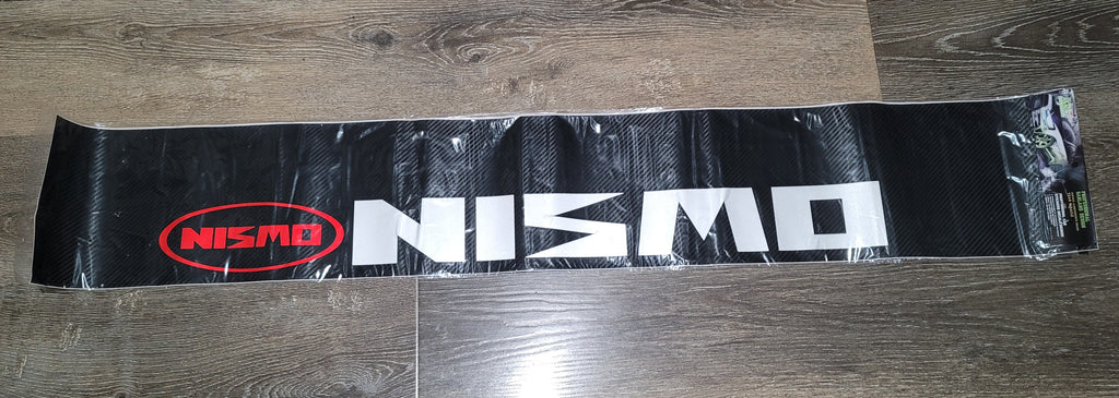 Brand New Universal 53'' Nismo Carbon Fiber Vinyl Front Window Windshield Banner Sticker Decal