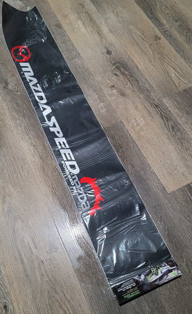 Brand New Universal 53'' Mazdaspeed Carbon Fiber Vinyl Front Window Windshield Banner Sticker Decal