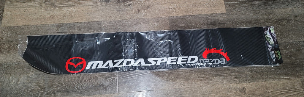 Brand New Universal 53'' Mazdaspeed Carbon Fiber Vinyl Front Window Windshield Banner Sticker Decal