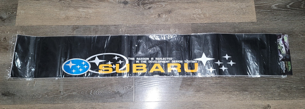 Brand New 53'' Subaru Carbon Fiber Vinyl Front Window Windshield Banner Sticker Decal
