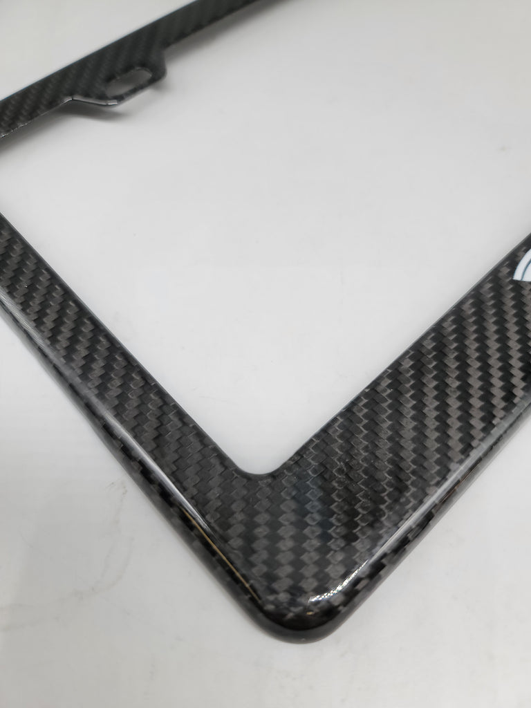 Brand New 1PCS PORSCHE 100% Real Carbon Fiber License Plate Frame Tag Cover Original 3K With Free Caps