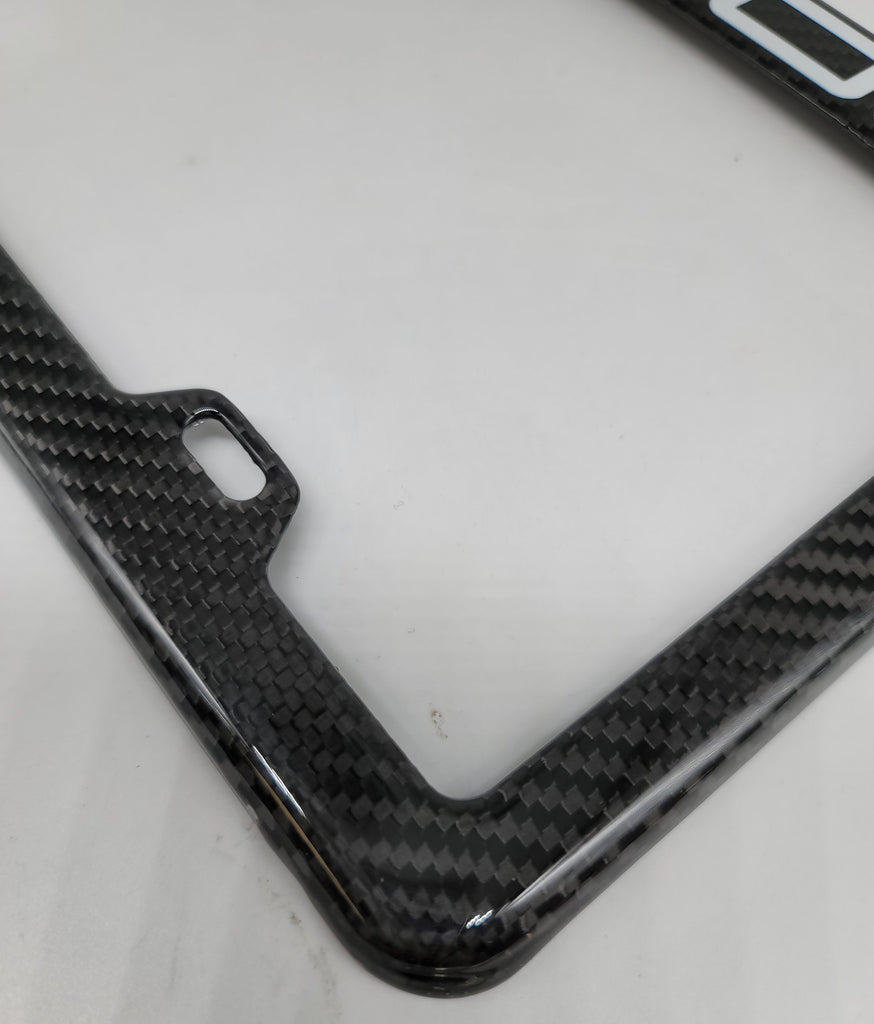 Brand New 1PCS PORSCHE 100% Real Carbon Fiber License Plate Frame Tag Cover Original 3K With Free Caps