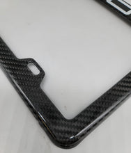 Load image into Gallery viewer, Brand New 1PCS PORSCHE MACAN S 100% Real Carbon Fiber License Plate Frame Tag Cover Original 3K With Free Caps