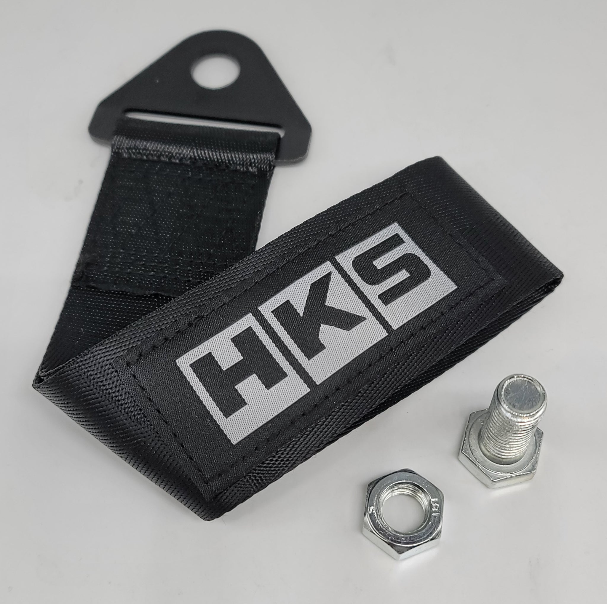 Brand New Universal HKS Race High Strength Black Tow Towing Strap