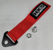Load image into Gallery viewer, Brand New Universal HKS Race High Strength Red Tow Towing Strap Hook For Front / REAR BUMPER JDM