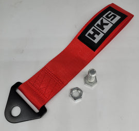 Brand New Universal HKS Race High Strength Red Tow Towing Strap Hook For Front / REAR BUMPER JDM