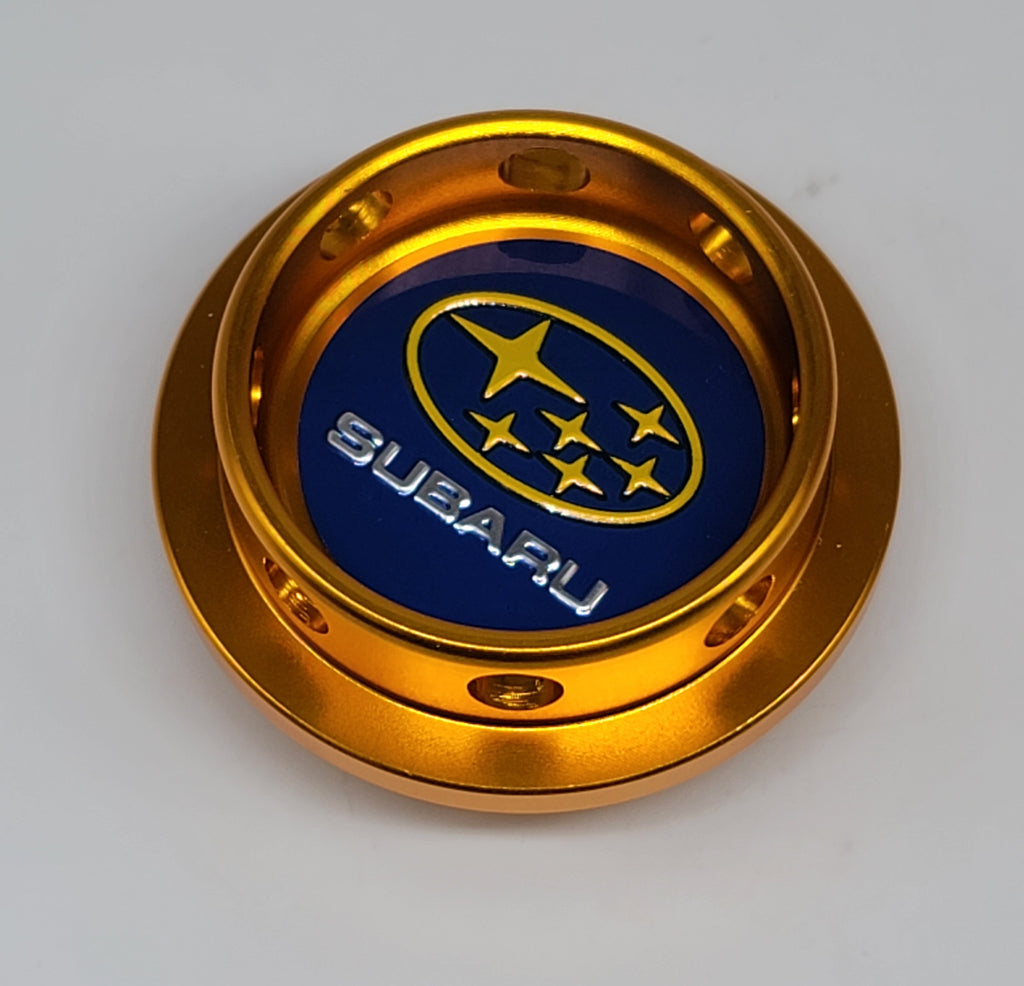 Brand New Subaru Gold Engine Oil Fuel Filler Cap Billet For Subaru