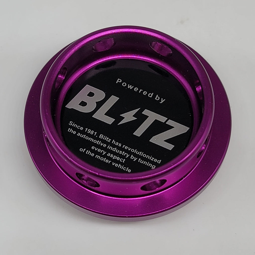 Brand New BLITZ Purple Engine Oil Fuel Filler Cap Billet For Nissan