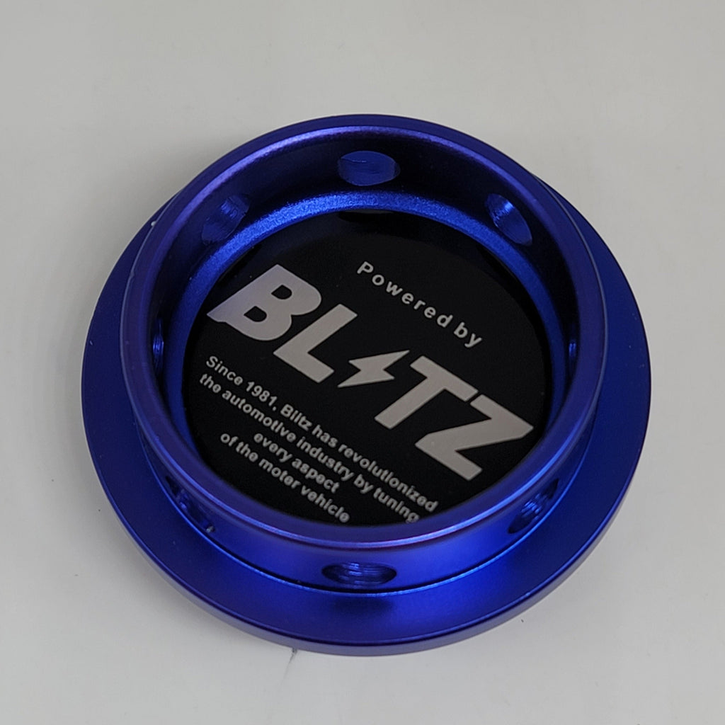 Brand New Blitz Blue Engine Oil Fuel Filler Cap Billet For Subaru