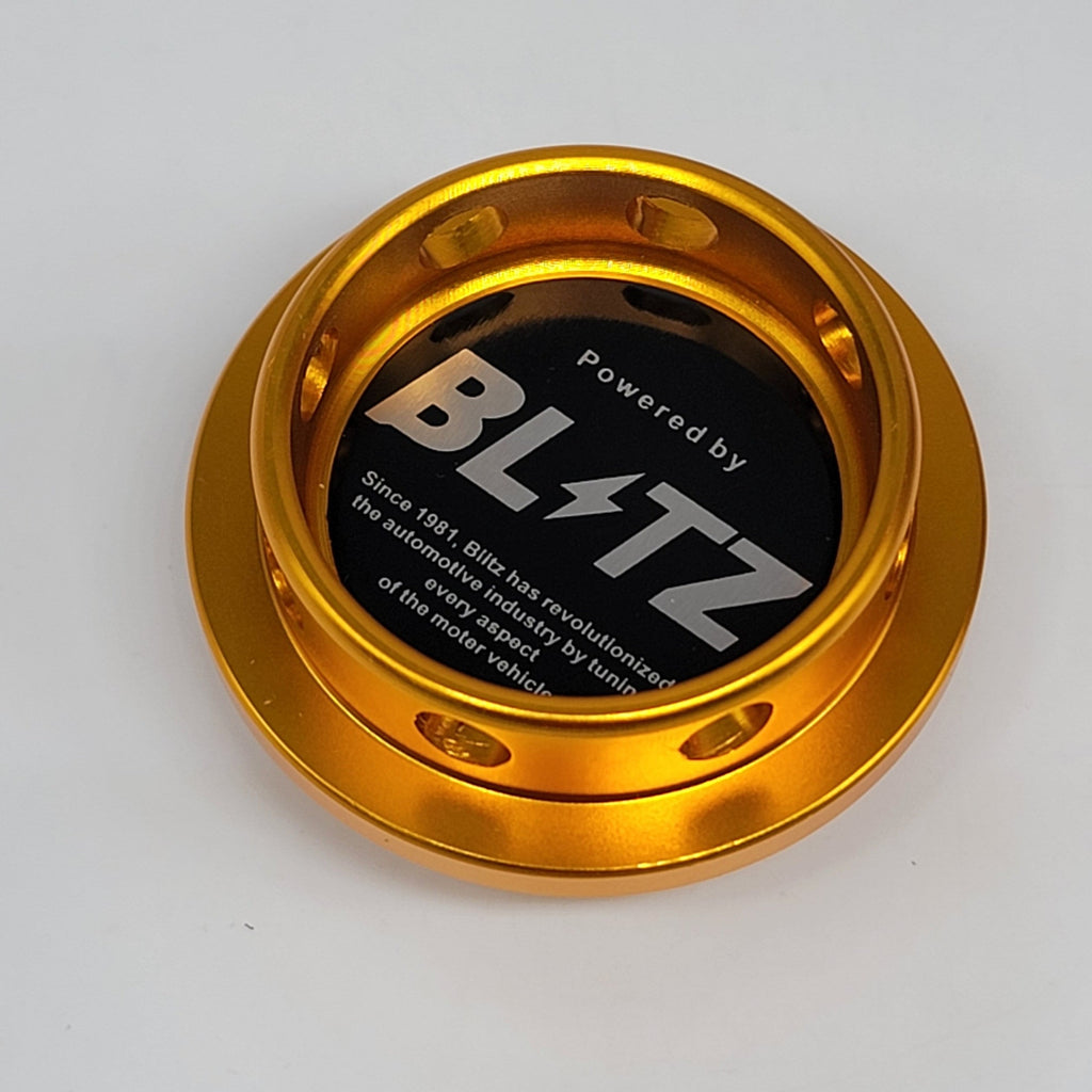 Brand New BLITZ Gold Engine Oil Fuel Filler Cap Billet For Nissan
