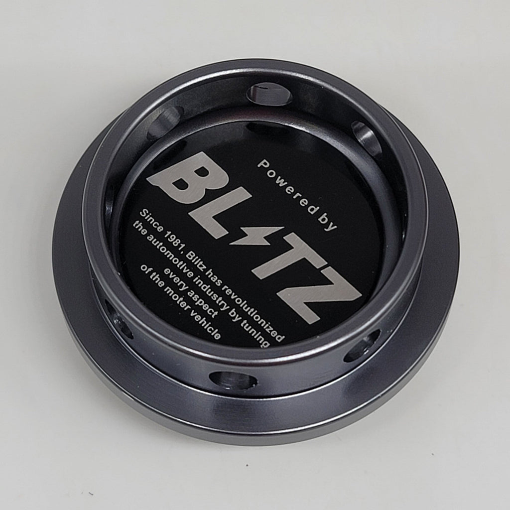 Brand New BLITZ Gunmetal Engine Oil Fuel Filler Cap Billet For Nissan