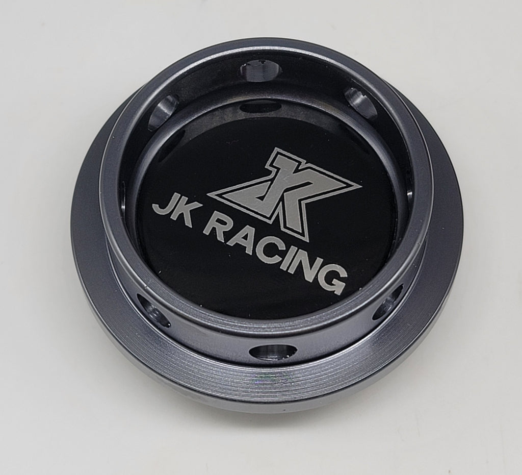 Brand New JK RACING Gunmetal Engine Oil Fuel Filler Cap Billet For Subaru