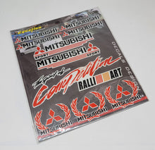 Load image into Gallery viewer, BRAND NEW UNIVERSAL MITSUBISHI 11PCS Small Reflective Decal Sticker Window Vinyl
